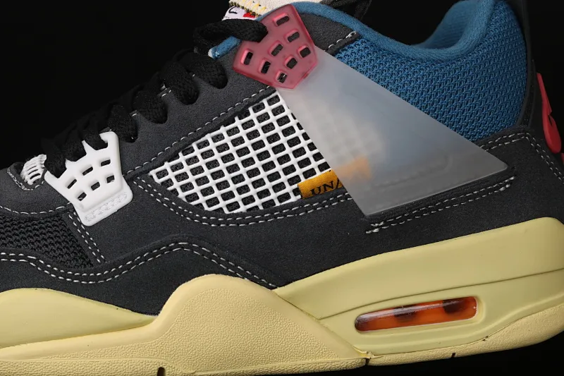 All categories Air Jordan Jordan series basketball shoes Air Jordan 4 G version Union LA x Air Jordan 4 Retro "Off Noir" AJ4 Joe 4 Union Gray and Blue Knights DC9533-001